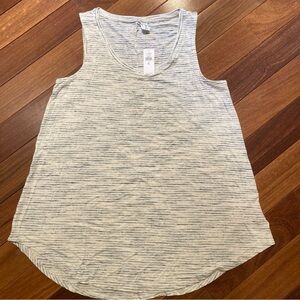 NWT Old Navy Gray Striped Tank Top Medium Tall